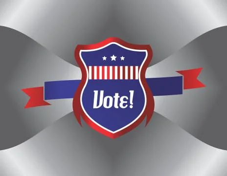 Vote and election label theme Stock Illustration