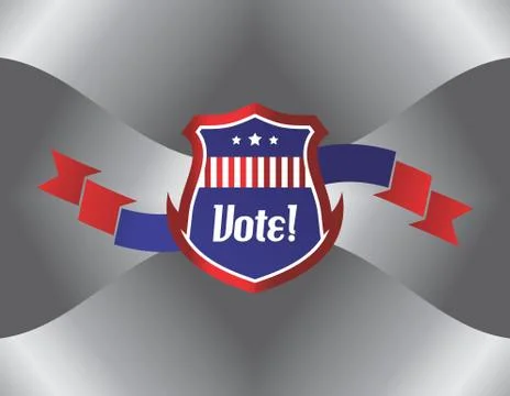 Vote and election label theme イラスト素材