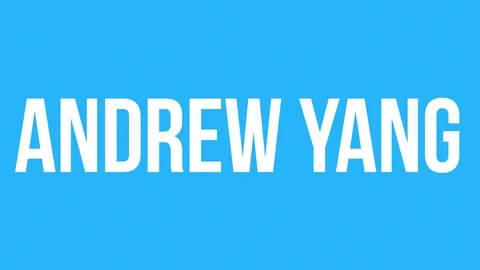 Vote Andrew Yang Text Animation Video stock 124485944