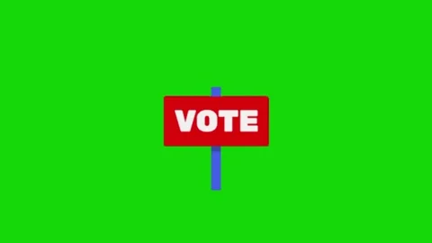 Vote animation on green screen 動画素材 330761030