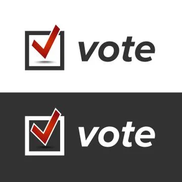 Vote badge for election Stock Illustration