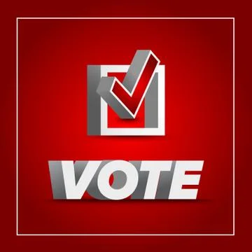 Vote badge for election Stock Illustration