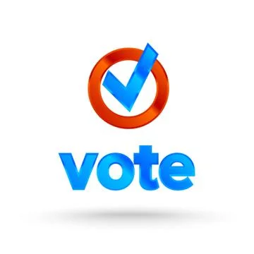 Vote badge for election Stock Illustration
