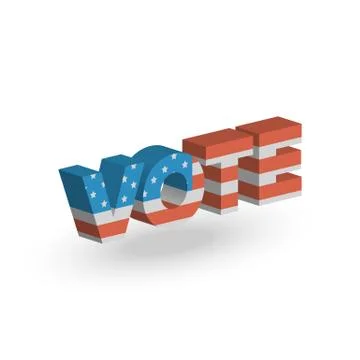 Vote badge for election Stock Illustration