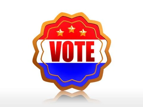 Vote badge Stock Illustration