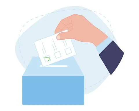 Vote ballot box Stock Illustration