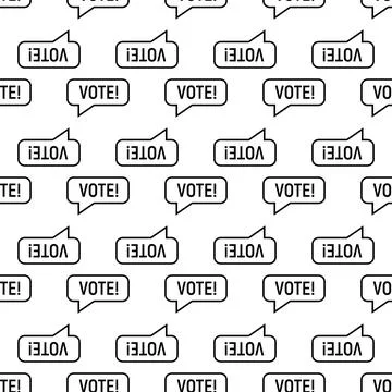 Vote banner pattern seamless vector Stock Illustration