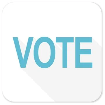 Vote blue flat icon Stock Illustration