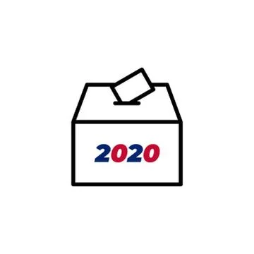 Vote box icon vector. Symbol for your web site design, logo, app, UI. Vector  스톡 일러스트