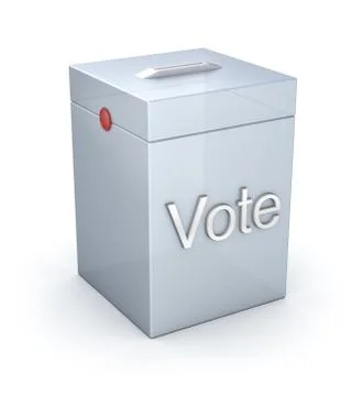 Vote box isolated on white Stock Illustration