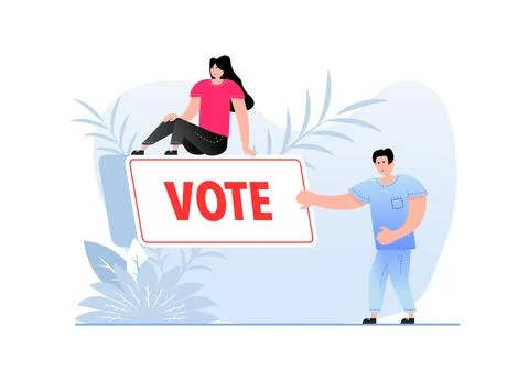 Vote button with cursor. Pointer click. Vector web button. Illustrazione stock