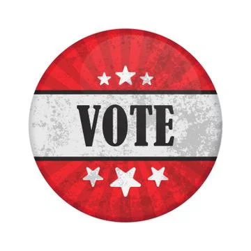 Vote button pin vector illustration isolated on white background Stock Illustration