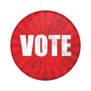 Vote button pin vector illustration isolated on white background Stock Illustration