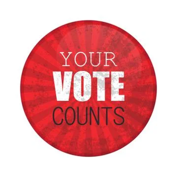 Vote button pin vector illustration isolated on white background Stock Illustration