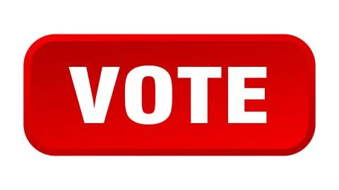 Vote button. vote square 3d push button Illustrazione stock