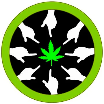 Vote for Cannabis Illustrazione stock