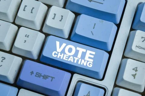 Vote cheating on the button keyboard Stock Photos