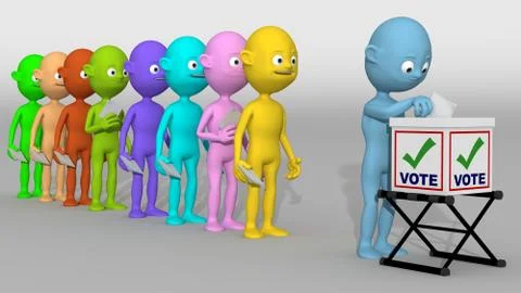 Vote color Stock Illustration