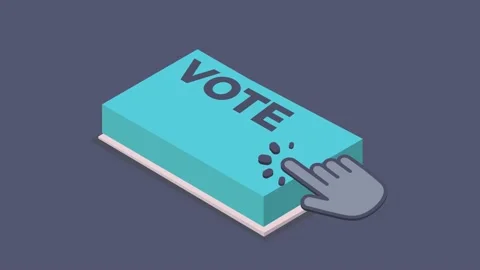 Vote computer keyboard key. Keyboard keys icon button. Keys, button Stock Footage 205146725