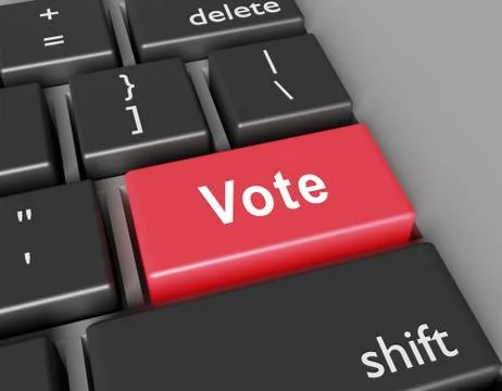 Vote concept. Word Vote on button of computer keyboard Stock Illustration