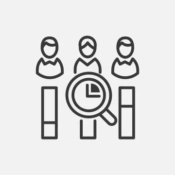 Vote counting - line design single isolated icon Stock Illustration