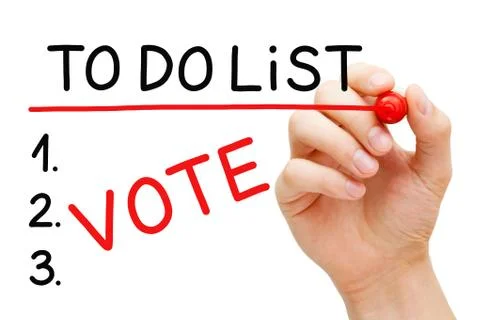 Vote To Do List Elections Concept Stockfoto's
