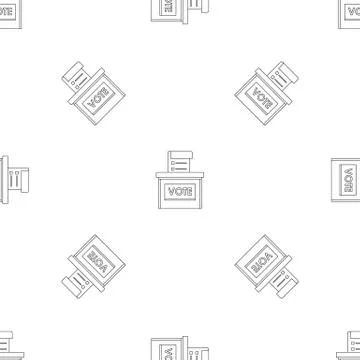 Vote election box pattern seamless vector Stock Illustration