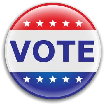 Vote Election Pin Stock Illustration