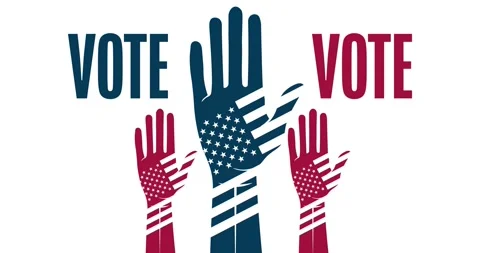 Vote. Elections concept. Flat holiday animation. Motion graphic design. 4K, HD Stock Footage 220157163
