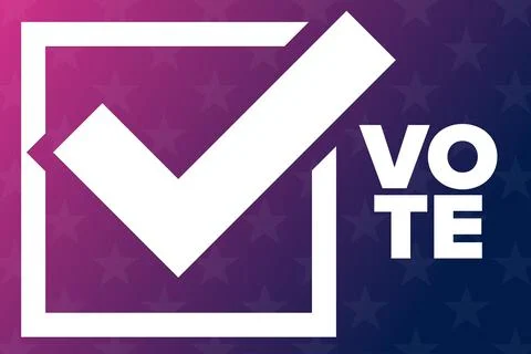 Vote. Elections concept. Template for background, banner, poster with text Stock Illustration