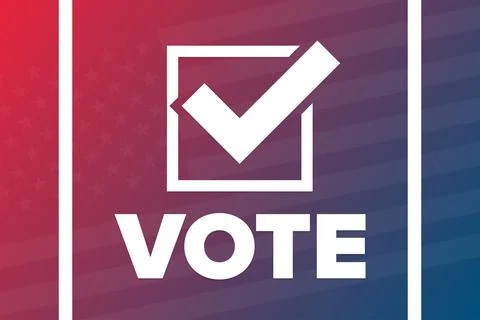 Vote. Elections concept. Template for background, banner, poster with text Stock Illustration