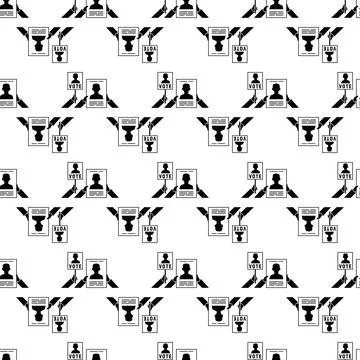 Vote hand banner pattern seamless vector Stock Illustration