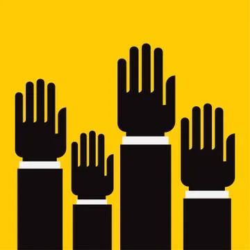 Vote hand up Stock Illustration
