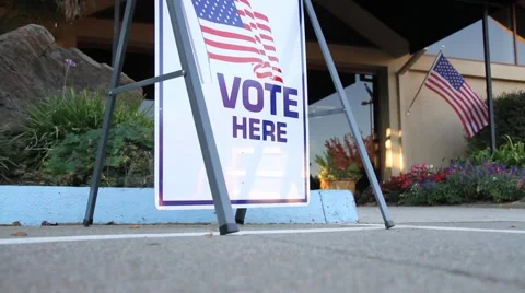 Vote Here Stock Footage