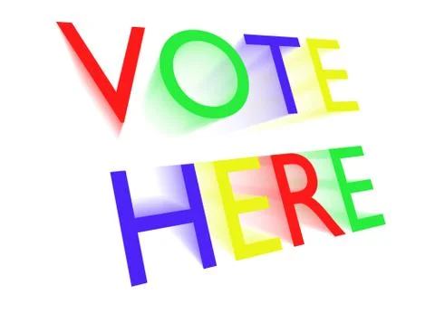 Vote here Stock Illustration