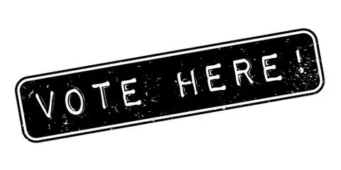 Vote Here rubber stamp Stock Illustration