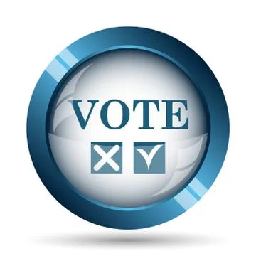 Vote icon. Internet button on white background.. Stock Illustration