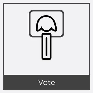 Vote icon isolated on white background Free Stock Illustration