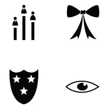 Vote icon set Illustrazione stock