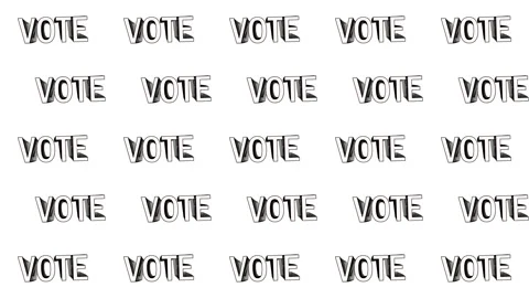 Vote kinetic Typography Animation, Black Pattern Echo Motion Video stock 201430476