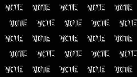 Vote kinetic Typography Animation, White Pattern Echo Motion Video stock 201431271