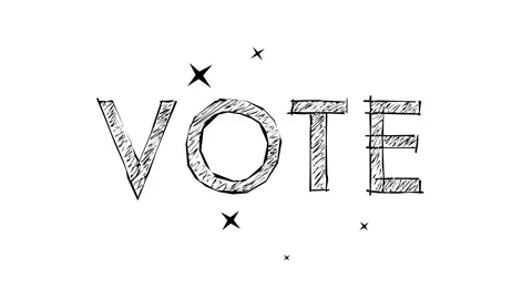 Vote Letters Scribble Animation. 스톡 동영상 172238148