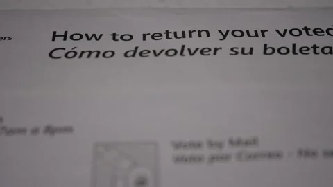 Vote By Mail Ballot - Macro Stock Footage 219241531