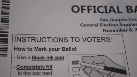 Vote By Mail Ballot - Macro Stock Footage 219241550