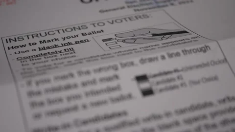 Vote By Mail Ballot - Macro Stock Footage 219241557