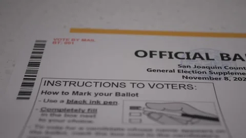 Vote By Mail Ballot - Macro Stock Footage 219241616