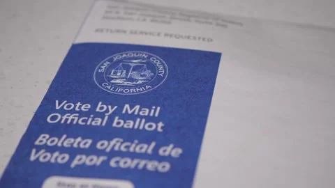 Vote By Mail Ballot - Macro Stock Footage 219241641