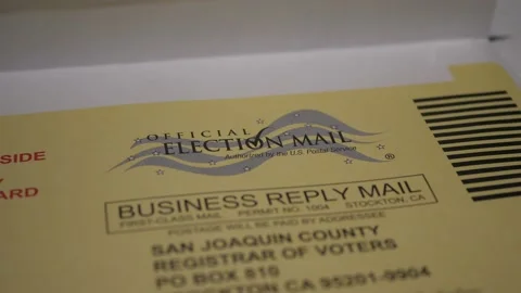Vote By Mail Ballot - Macro Stock Footage 219241643