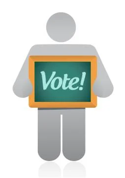 Vote message illustration design Stock Illustration