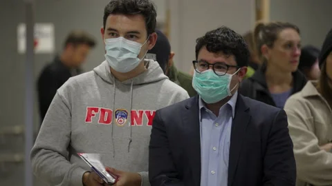 Vote Midterms 2022 Voting Line Washington DC 8K 17 Video stock 222700725